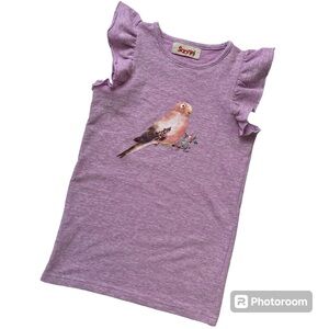 Siaomimi Girls Purple Bird Dress - size 3T/4T
